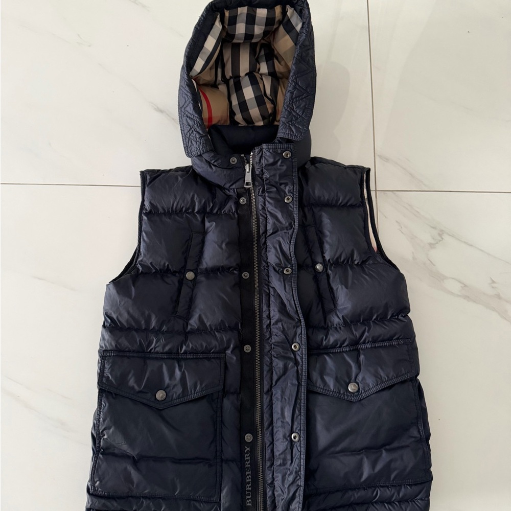 Burberry Quilted Navy Vest for Kids